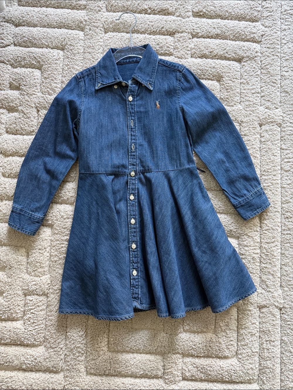 Ralph Lauren Blue Denim Button-Front Dress